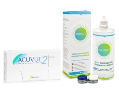 Acuvue 2 (6 šošoviek) + Solunate Multi-Purpose 400 ml s puzdrom
