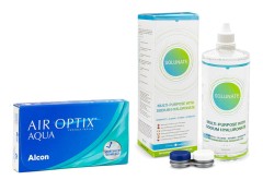 Air Optix Aqua (6 šošoviek) + Solunate Multi-Purpose 400 ml s puzdrom