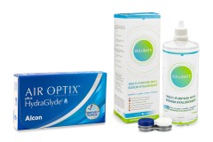 Air Optix Plus Hydraglyde (6 šošoviek) + Solunate Multi-Purpose 400 ml s puzdrom