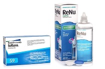 SofLens 59 (6 čoček) + ReNu MultiPlus 360 ml s pouzdrem