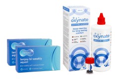 Lenjoy Bi-weekly Aqua+ (12 šošoviek) + Oxynate Peroxide 380 ml s puzdrom