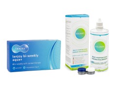 Lenjoy Bi-weekly Aqua+ (6 šošoviek) + Solunate Multi-Purpose 400 ml s puzdrom