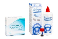 PureVision 2 (6 šošoviek) + Oxynate Peroxide 380 ml s puzdrom
