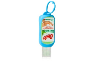 Silikónový držiak + dezinfekčný gél na ruky Owio 50 ml